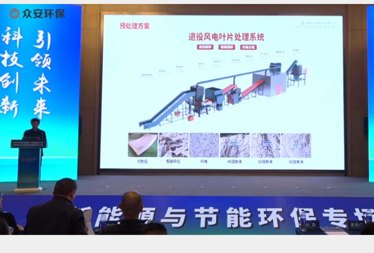 眾安環(huán)保退役風電葉片處理解決方案 亮相2
